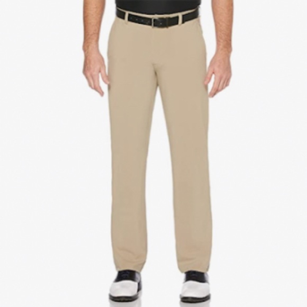 Men’s Jack Nicklaus Solid Golf Pants with Active Waistband, in Chanchilla (tan)